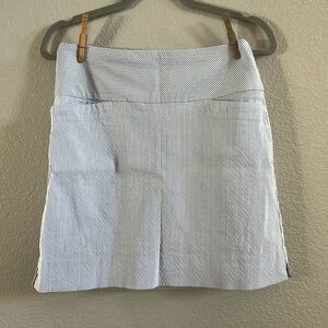 S.C.& CO. Blue /White Striped Tummy Control Skort Size S